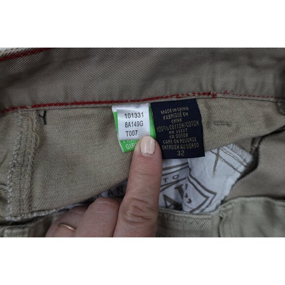 Deadstock Vtg 90s Marithe Francois Girbaud Mens 32 Baggy Denim Jean Shorts Beige - Picture 9 of 16